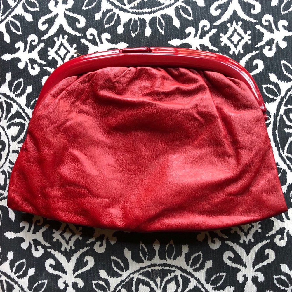 Vintage Miller & Rhoads Leather Clutch Purse